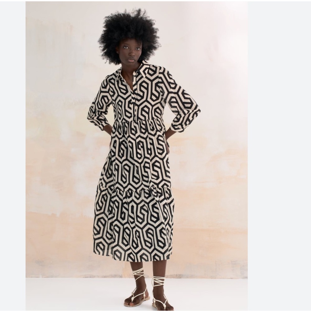 Zara Printed Midi Dress